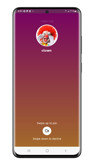 Clown fake video call Screenshot 2