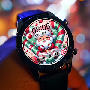 KeyWF52 Santa Claus Watch Face Screenshot 1