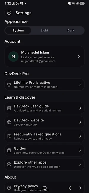 DevDeck - Developer Workspace Screenshot 1