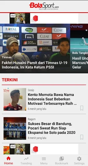 Bolasport: Berita Bola & Olahraga Terlengkap Screenshot 1