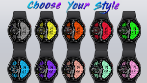 Hybrid Vivid Colors Watch Face Screenshot 0