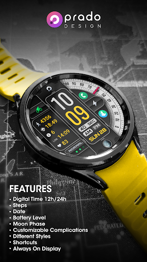 PRADO 59 Digital Watch Face Screenshot 1