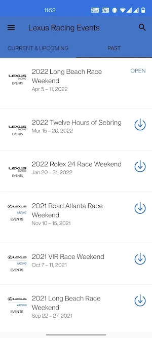 Lexus Racing Events Screenshot 1