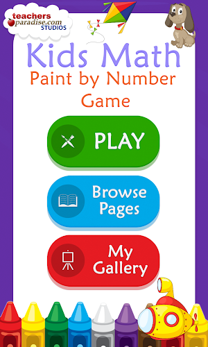 Kids Math Paint by Number Game Screenshot 0