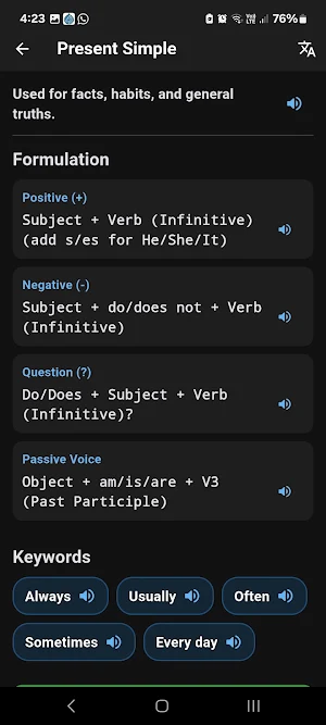 English Tenses Screenshot 1