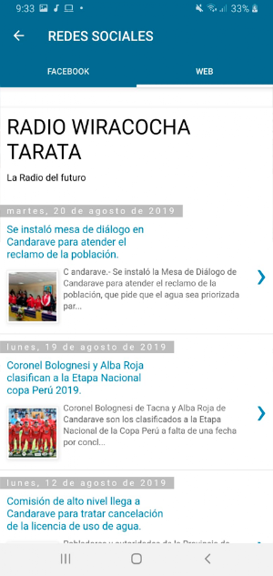 Radio Wiracocha Tarata Screenshot 3