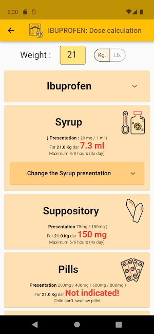Paracetamol and Ibuprofen Screenshot 2
