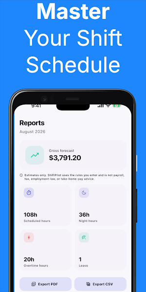 ShiftPilot: Shift Calendar Screenshot 0