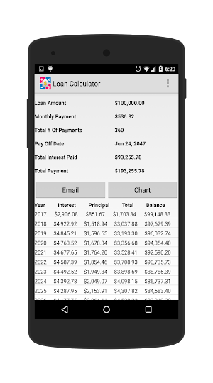 Loan Calculator Screenshot 2