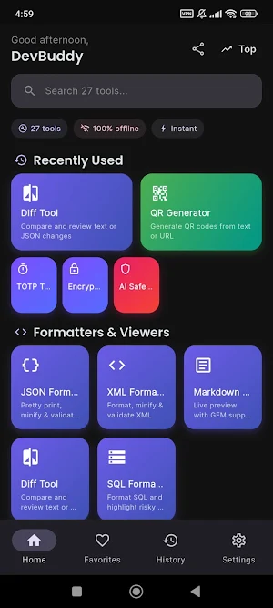 DevBuddy: Offline Dev Toolkit Screenshot 0