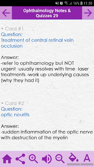 Ophthalmology Exam Review: study notes and quizzes Screenshot 2