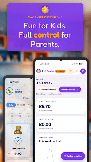 TickBucks: Kids Chores & Money Screenshot 1