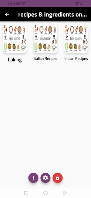 recipes & ingredients on hand Screenshot 0