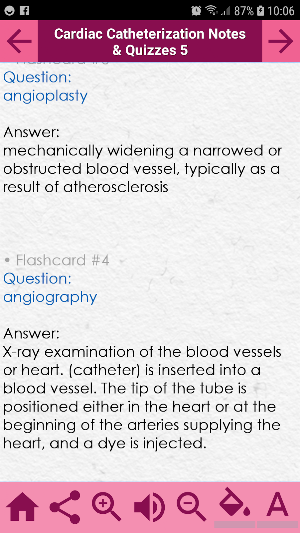 Cardiac Cath Review : Notes, Flashcards & Quizzes Screenshot 2