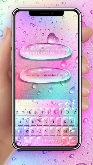Colorful Waterdrop Keyboard Theme Screenshot 0