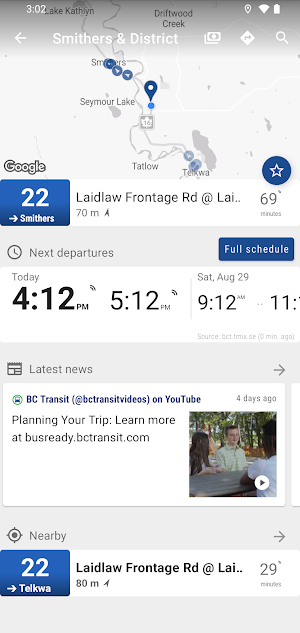 Smithers & District Bus - Mon… Screenshot 1