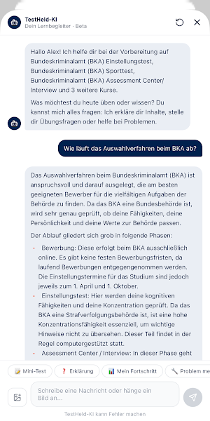 BKA & Kripo Einstellungstest Screenshot 3