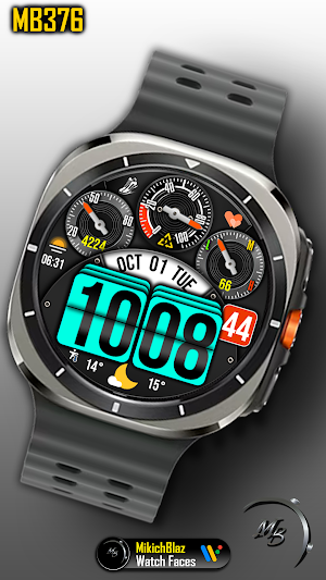 Digital Watch Face MB376 Screenshot 2
