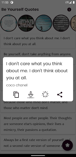 Be Yourself Quotes and Sayings Screenshot 0