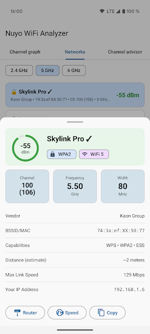 Nuyo WiFi Analyzer Screenshot 1