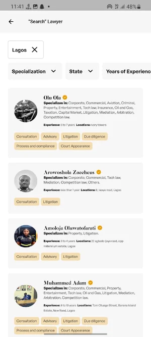 MyAttorney Screenshot 2