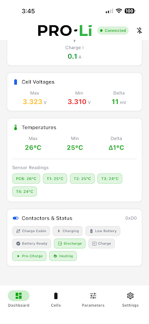 ECAR PRO-Li Battery Manager Screenshot 1