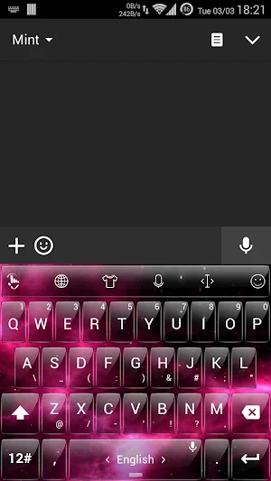 Keyboard Theme Glass Nebula Screenshot 0