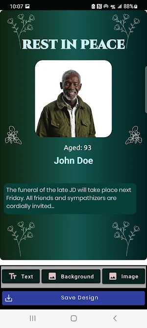 Funeral Invitation Card Maker Screenshot 0