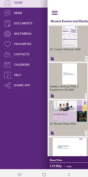 NatWest Investor Relations App Screenshot 1