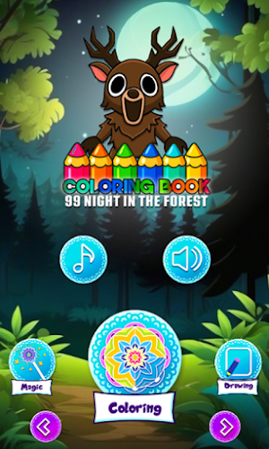 Night In Forest Coloring Book Screenshot 0