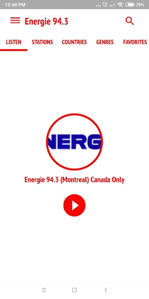 Radio Energie 94.3 Montreal Screenshot 0