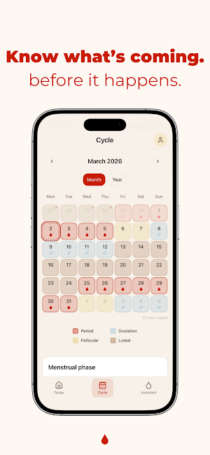 PERIOD. Cycle & Period Tracker Screenshot 2