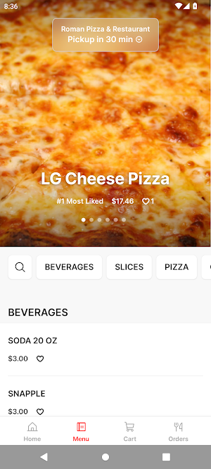 Roman Pizza & Restaurant Screenshot 1