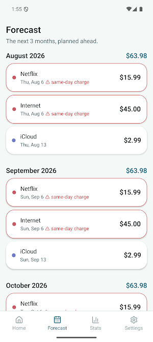 BillCycle Screenshot 3