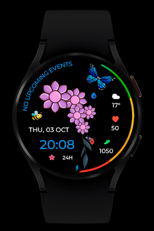 Flowers Watch Face Wear OS Screenshot 2