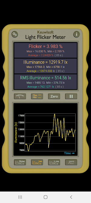 Light Flicker Meter Screenshot 1