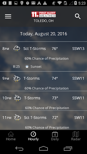 WTOL First Alert Weather Screenshot 2
