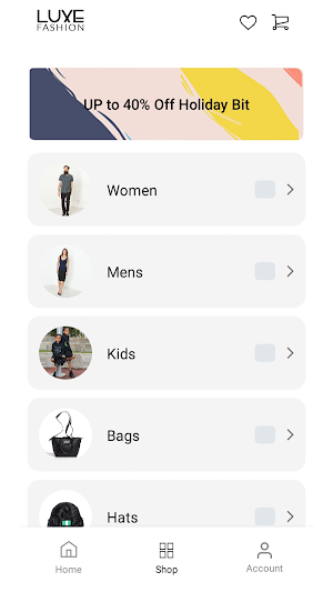 LuxeFashion Screenshot 1