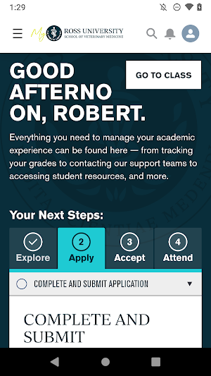 My Ross Vet: Student Portal Screenshot 0