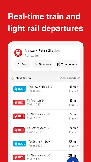 New Jersey Train & Bus Times Screenshot 2