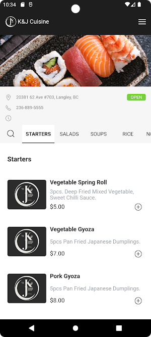 K & J Cuisine Screenshot 1