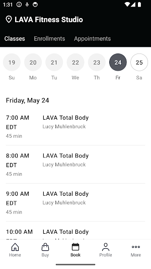 LAVA Fitness Studio Screenshot 1