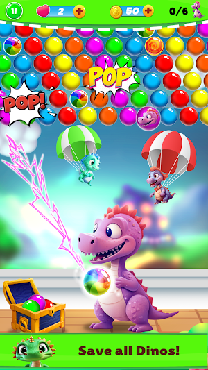 Dinos Rescue : Aim Bubbles Pop Screenshot 1