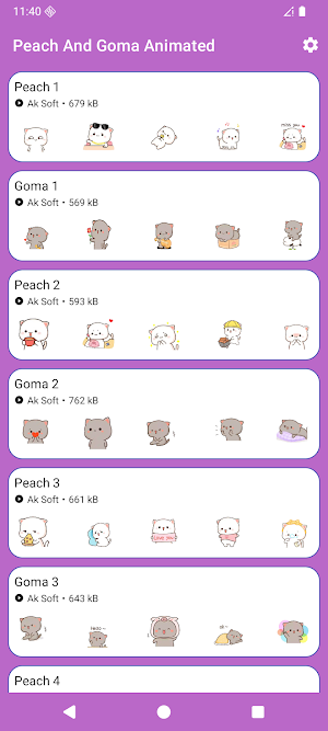 Peach & Goma Animated Stickers Screenshot 0
