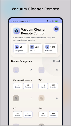 Vacuum Cleaner Remote Control Screenshot 0