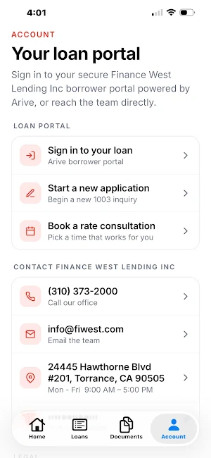 Finance West Lending Screenshot 2