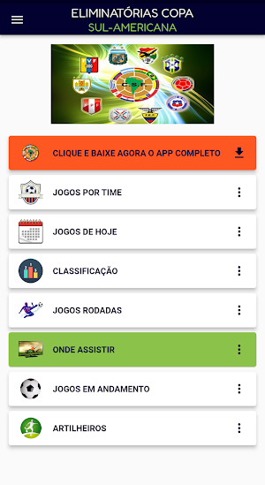 Eliminatórias Sul Americana Screenshot 0