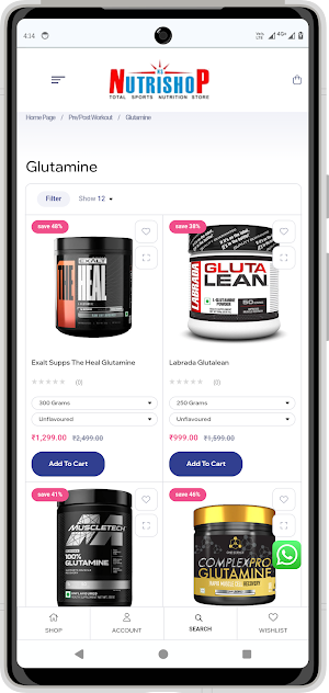 NUTRISHOP: Supplements Online Screenshot 2