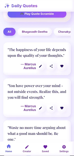 Daily Motivational Quotes Screenshot 1