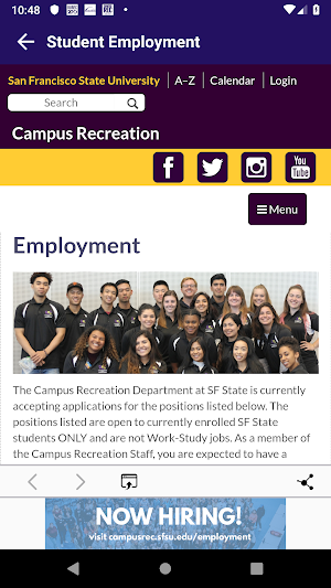 SFSU Mashouf Wellness Center Screenshot 2